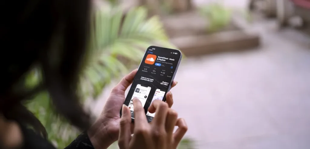Mobile money payment on a smartphone in East Africa